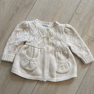 Cream Knit Baby Cardigan